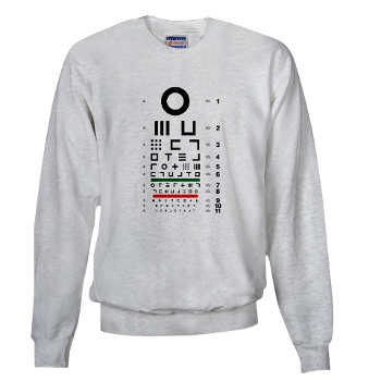 Abstract symbols eye chart #1 men's sweatshirt