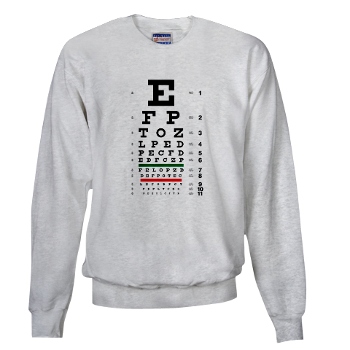 Traditional eye chart men's sweatshirt