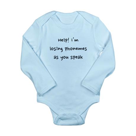 Losing phonemes infant bodysuit